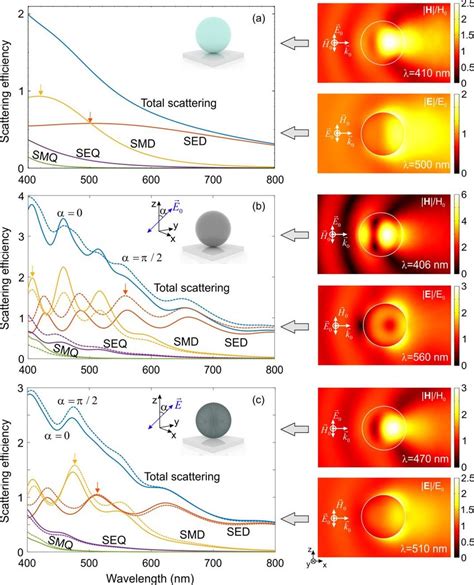 Scattering cross-section normalized by the geometrical particle ...