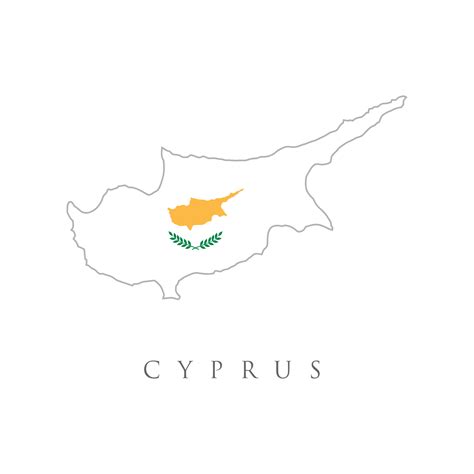 Cyprus detailed map with flag of country. detailed illustration of a ...