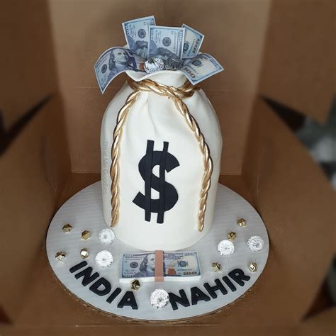 Money Bag Cake | Bag cake, Cake designs, Custom cakes