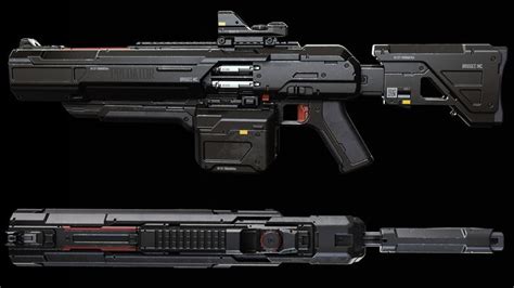 ArtStation - Assault Rifle Concept, Sergey Tyapkin Sci Fi Weapons, Weapon Concept Art, Weapons ...