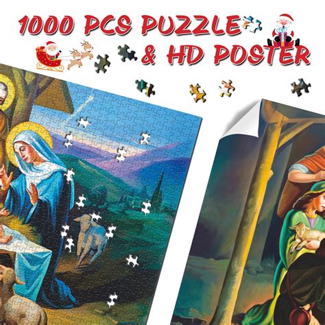 Christmas Nativity Scene Jigsaw Puzzles 1000 Pieces – Closeteyes