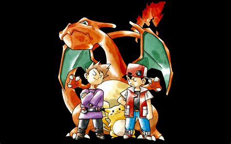 My retro Pokemon Red & Blue wallpaper. Super high resolution. (Also make note of how different ...