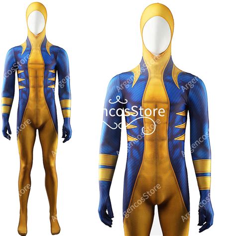 X-men Wolverine Jumpsuit Cosplay Costume Halloween Man Outfit - Etsy