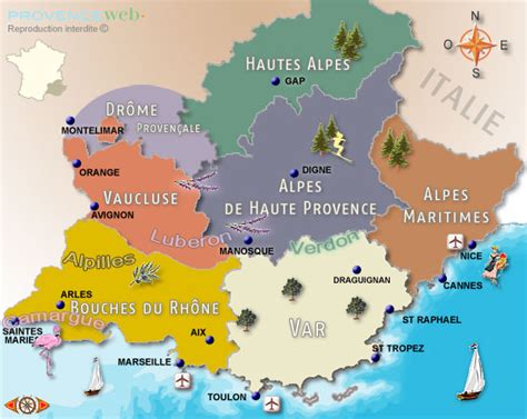 Provence Map Of France - Flor Oriana