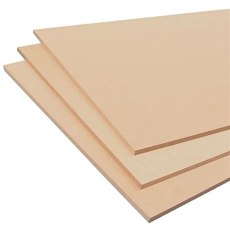 Whittlewud 4mm Pack of 3 Blank 10In x 12In Pine MDF Board Sheets for Art and Craft, Thick Hard ...