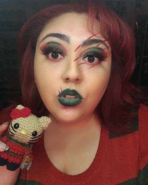 Freddy Krueger Glam makeup look hello kitty too | Freddy krueger makeup, Halloween eye makeup ...