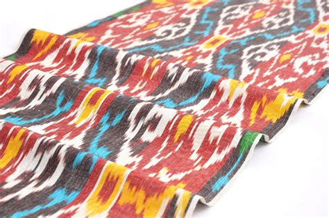 Multi Color Ikat Fabric by the Yard Ikat Upholstery Fabric - Etsy