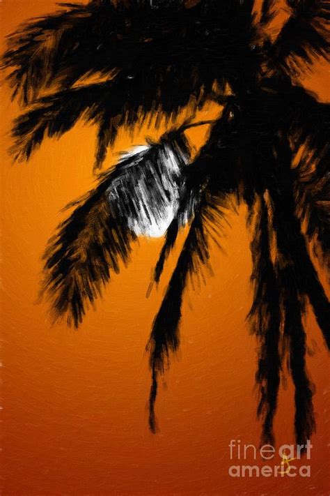 Orange Sunset Silhouette Painting by Andrew Jackson | Fine Art America