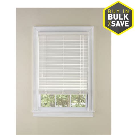 LEVOLOR 2-in White Room Darkening Faux Wood Blinds (Common: 53-in ...