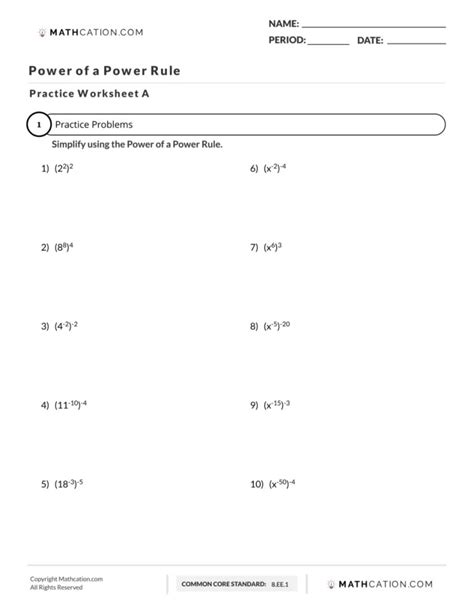 The Secret to Using the Power of a Power Rule for Exponents - Mathcation