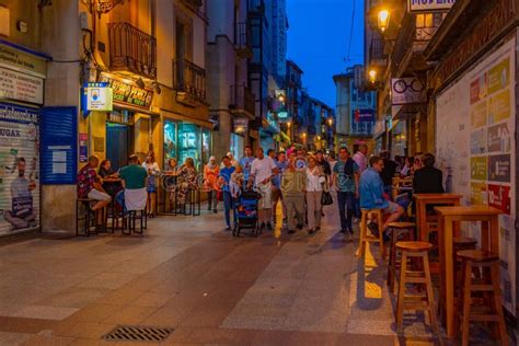 Soria, Spain, June 4, 2022: Nightlife on a Street at Soria, Spai Editorial Stock Image - Image ...