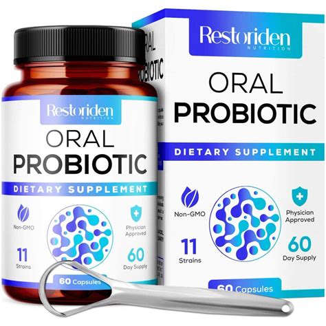 Restoriden Dental Probiotic - 11 Live Probiotic Strains, Digestive ...