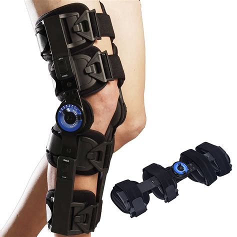 Orthomen Hinged ROM Knee Brace, Post Op Knee Brace for Recovery Stabilization, ACL, MCL and PCL ...