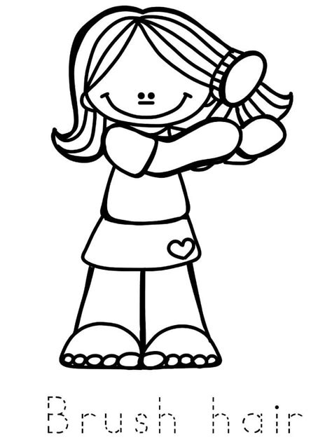 Comb Hair Brush Coloring Page Coloring Pages