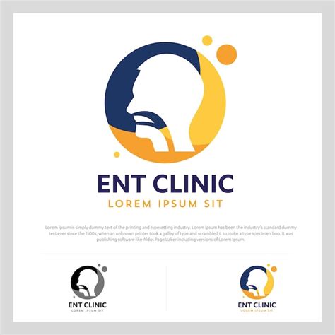 Premium Vector | ENT Logo Head for ear, nose, throat doctor Vector icon ...