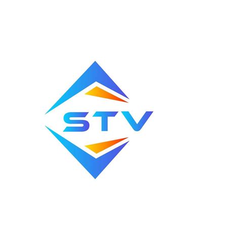 STV abstract technology logo design on white background. STV creative ...