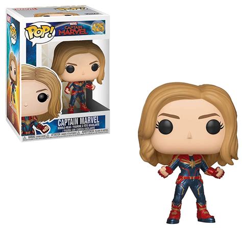 Funko Captain Marvel POP Marvel Captain Marvel Vinyl Figure 425 No Helmet, Regular Version - ToyWiz