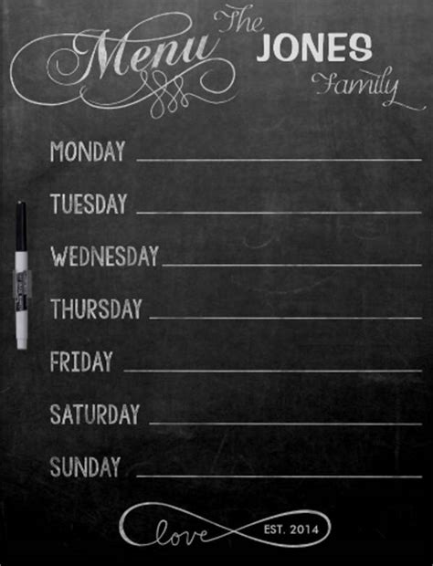 Chalkboard Menu Template