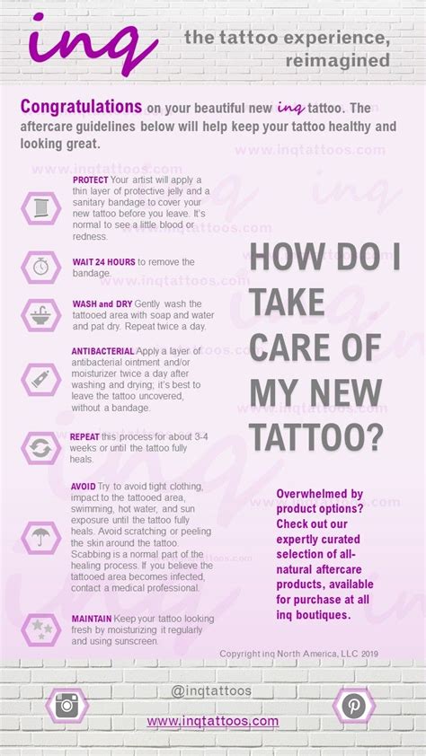 Printable Tattoo Aftercare Instructions