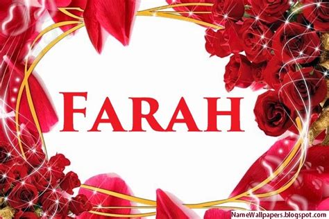 Farah Name Wallpapers Farah ~ Name Wallpaper Urdu Name Meaning Name Images Logo Signature