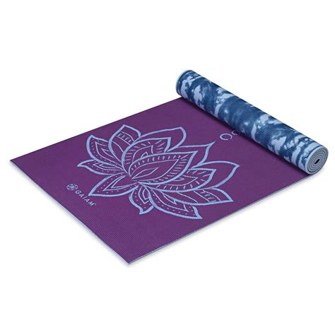 Gaiam Yoga Mat - Premium 6mm Print Reversible Extra Thick Non Slip Exercise & Fitness Mat for ...