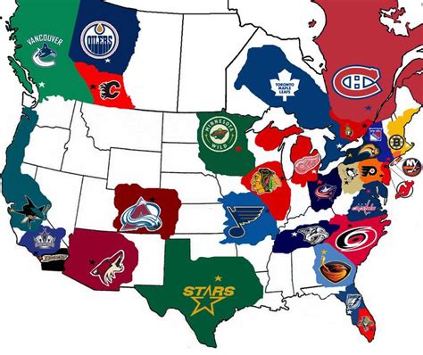 NHL Fan Map | Sports | Pinterest | NHL, Hockey and Maps