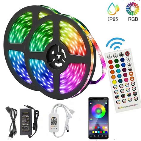 LED Strip Lights 32.8ft Waterproof Color Changing Light Strips with ...