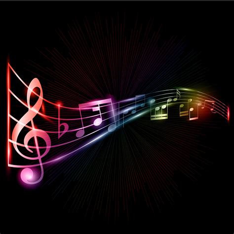 Neon music notes background 233806 Vector Art at Vecteezy