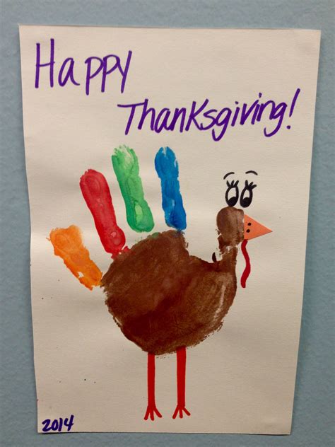 Happy Thanksgiving Turkey Handprint Craft for Children | Printable ...