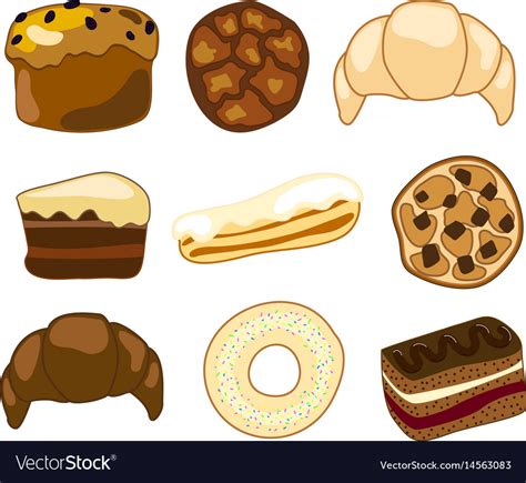 Sweet bakery clipart Royalty Free Vector Image