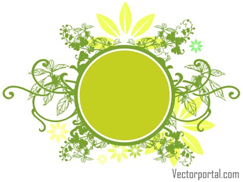 Green Floral Circle Banner Design | Download Free Vector Art | Free-Vectors