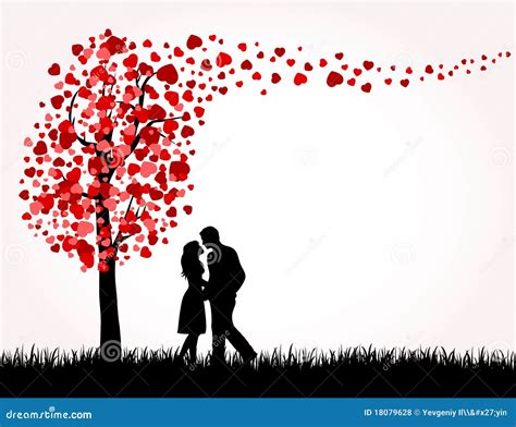 Man, Woman And Love Tree Royalty Free Stock Photos - Image: 18079628