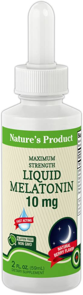 Liquid Melatonin, 10 mg, 2 fl oz (59 mL) Dropper Bottle | Piping Rock Health Products