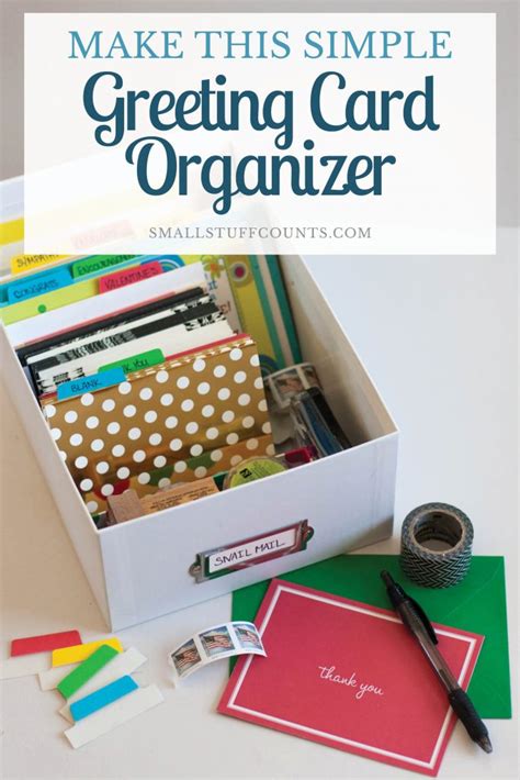 A DIY Greeting Card Organizer