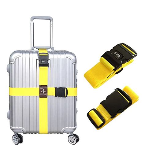 Detachable Cross Travel Luggage Strap Packing Belts Suitcase Bag Security Straps with Lock 8 ...