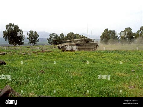 Merkava Tank in action Stock Photo - Alamy