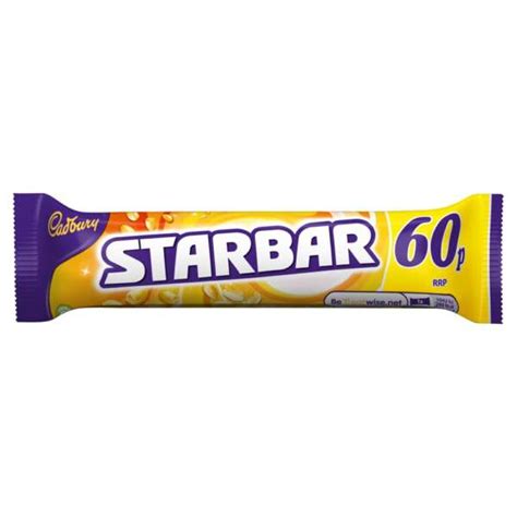 Cadbury Starbar Chocolate Bar 60p 49g (pack of 32 ) - British Chocolate Factory