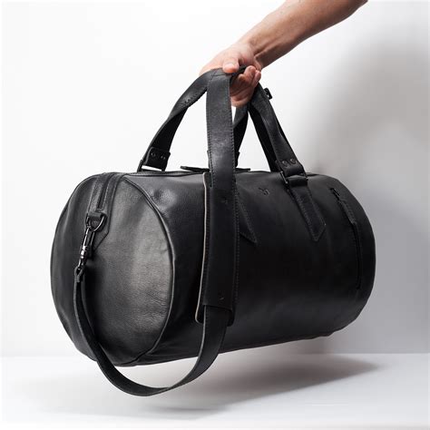 Handmade Substantial Duffle Bag · Black by Capra Leather