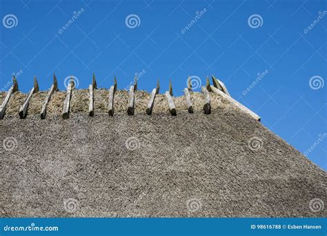 Straw roof of House stock photo. Image of rural, grass - 98616788