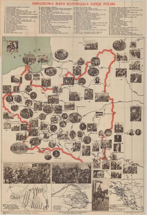 POLAND / HISTORICAL MAP: Obrazkowa mapa ilustrująca dzieje Polski - Daša Pahor