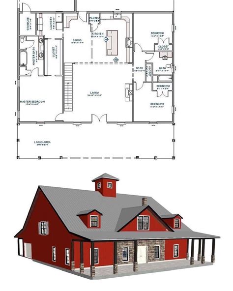 Pin by Sabrina Wells on Our Home Barn homes floor plans, Barndominium