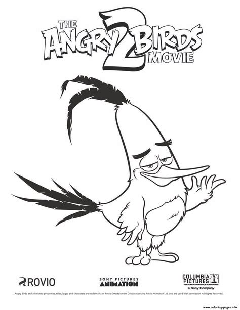 Angry Birds 2 Yellow Bird Chuck Coloring page Printable