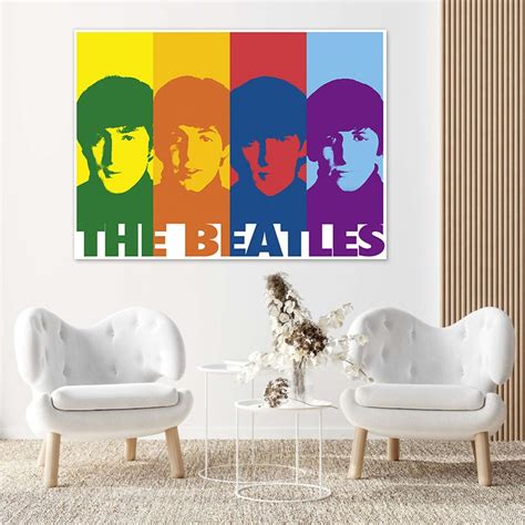 The Beatles Wall Art Pop Art Canvas Beatles Canvas Print Pop - Etsy