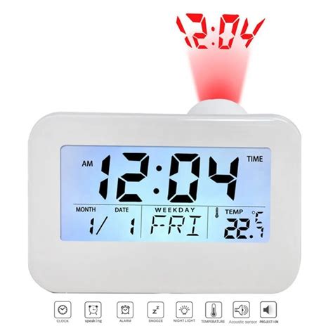 Aliexpress.com : Buy LCD Projection clock Electronic Desk Clock Bedside Table Talking Projector ...