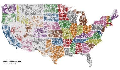 The US ZIPScribble Map