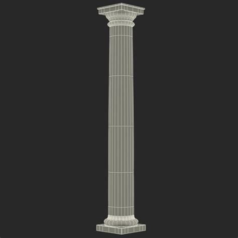 Tuscan order Column 3D model | 3D Molier International