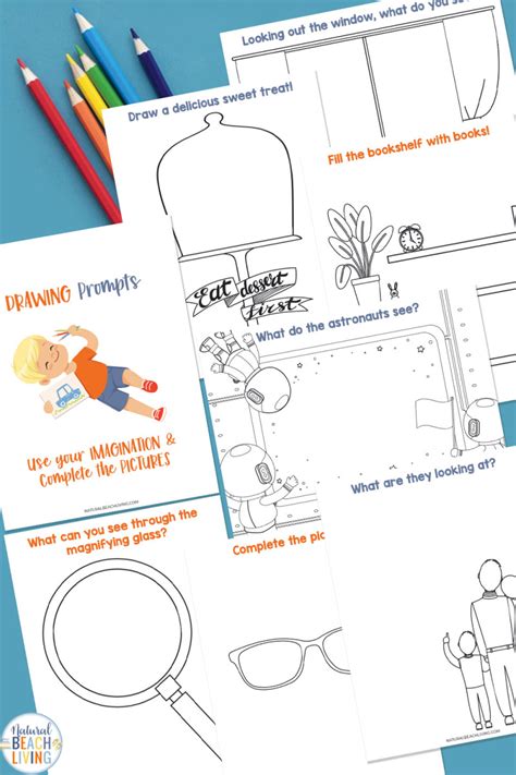 Free Printable Drawing Prompts for Kids - Natural Beach Living