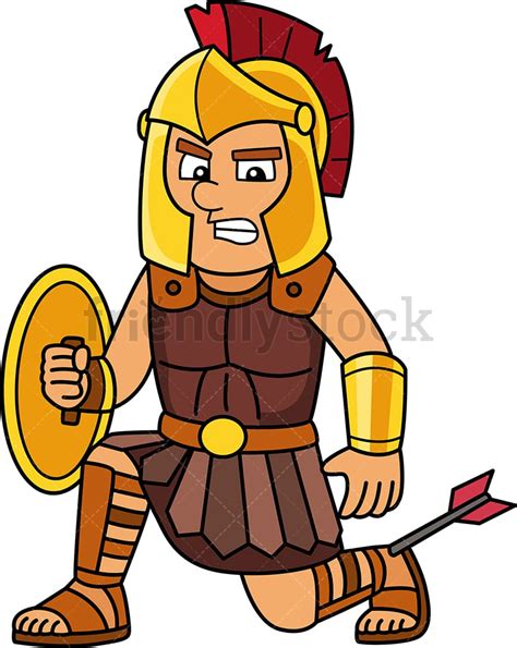 Achilles Heel Cartoon Clipart Vector - FriendlyStock