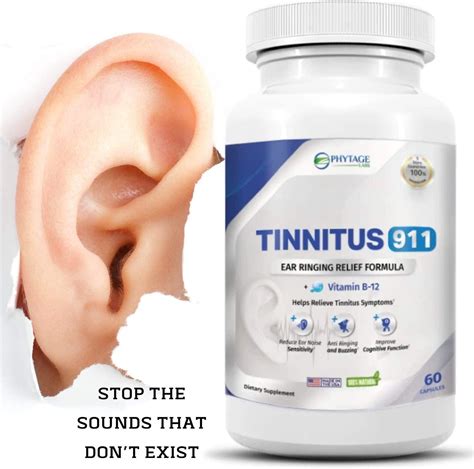 Tinnitus 911: Ear Ringing Relief Supplement - 60 Capsules