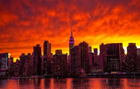 Sunset in Manhattan Wallpaper, HD Nature 4K Wallpapers, Images and ...